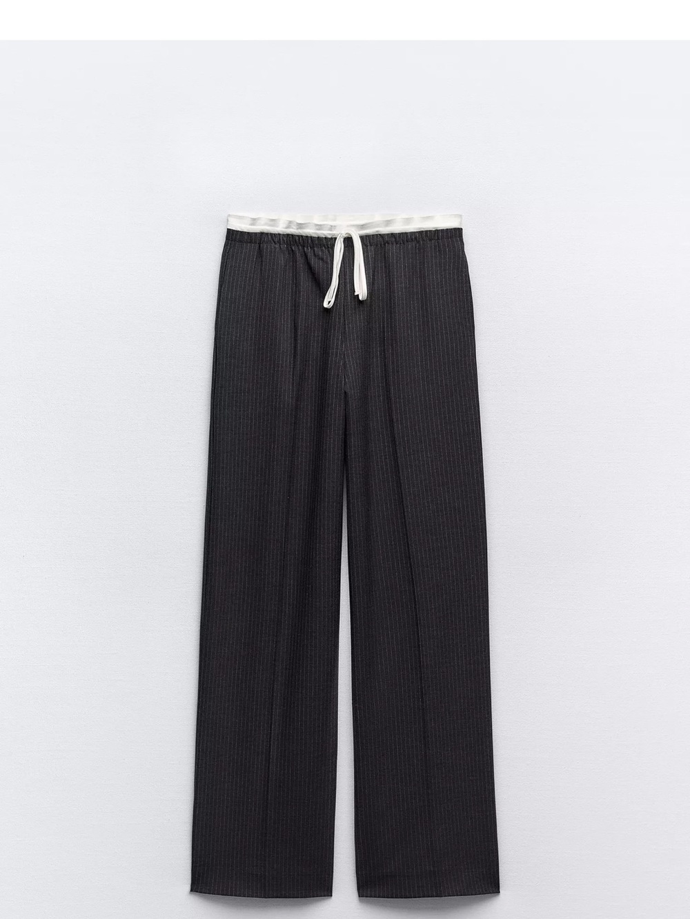 Zara Satin Effect Waistband Pants | Size XS
